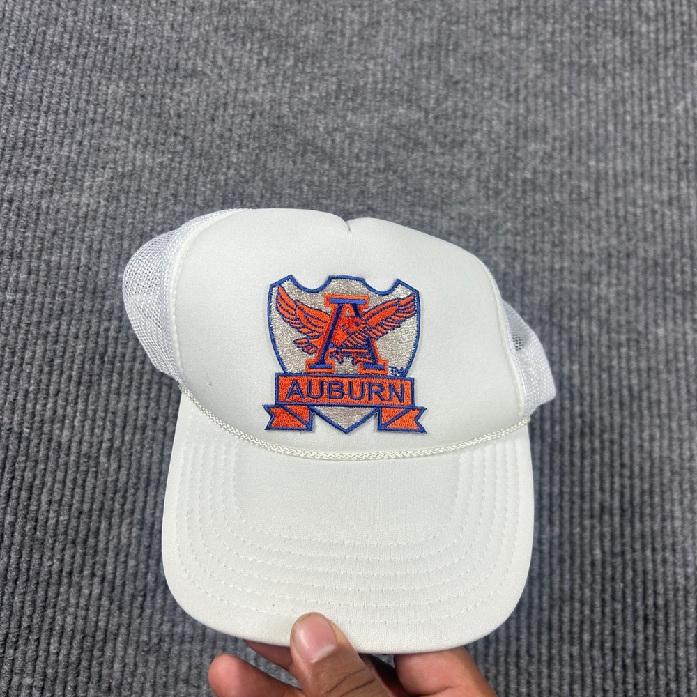 Otto Auburn Tigers Trucker Hat Mens White Mesh Snapback Cap 39-165